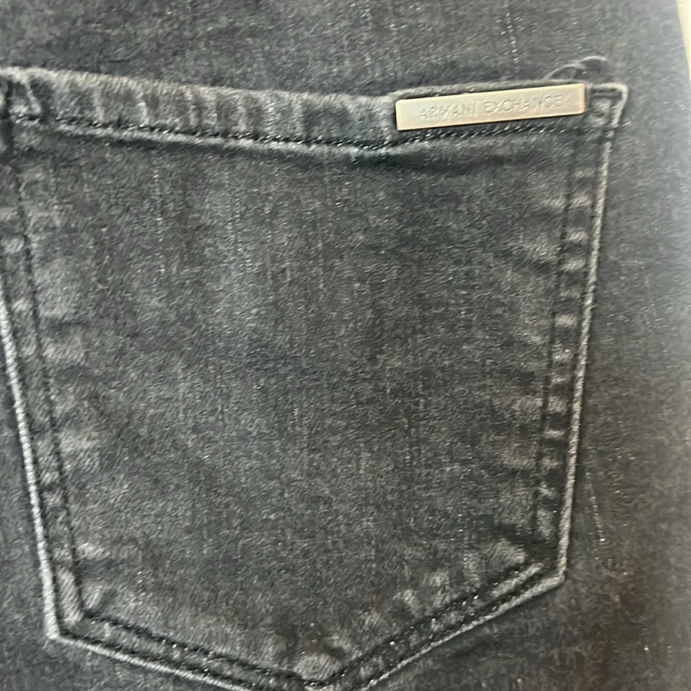 Armani Exchange Classic Black Denim High Rise Skinny Jeans‎ Grunge Biker Punk 30